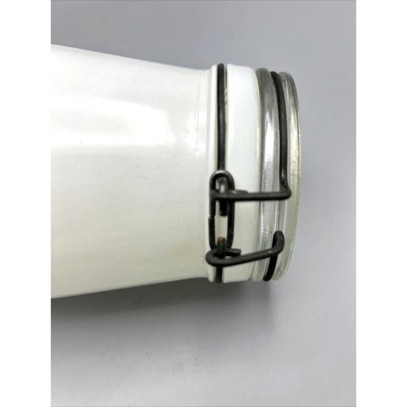 Vintage Cherries Glass Jar Canister Sugar 1.5L Hook & Wire Bale Lid - Picture 5 of 12